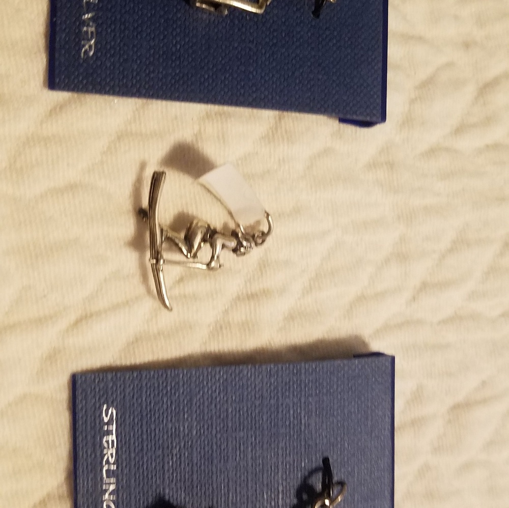 3 Sterling ski charms